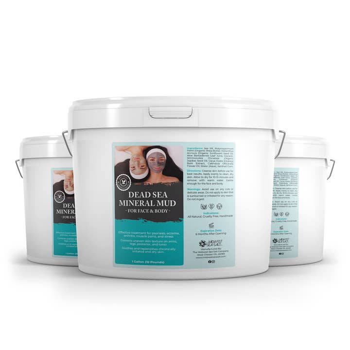 The Midwest Sea Salt Company - Wholesale Gezichtsmasker - Zwarte moddermasker uit de Dode Zee - 128 oz