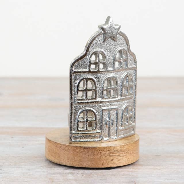 Metal House T-Light Holder 15cm for wholesale by Gainsborough Giftware x Portland Living