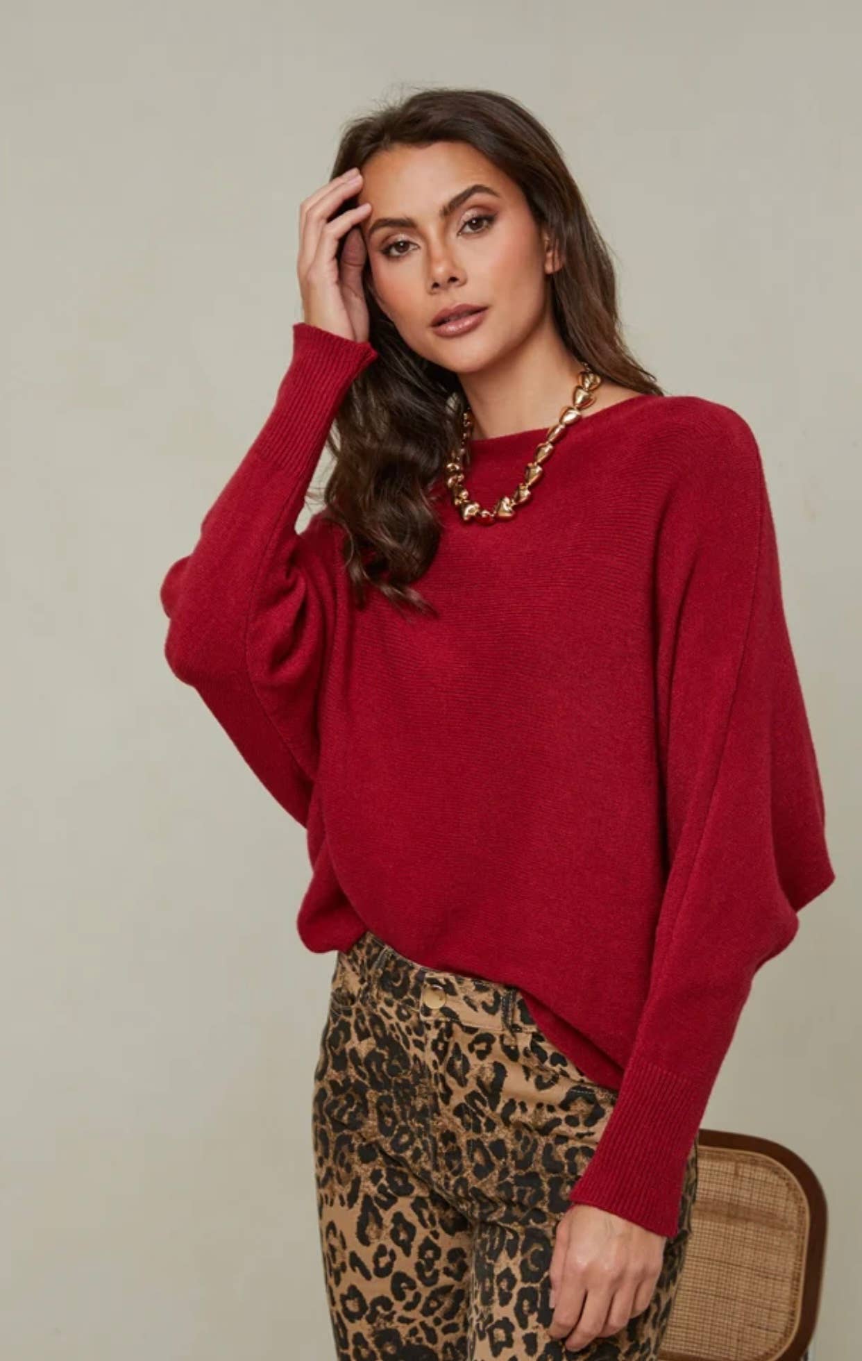 LÉA & LUC - Vendita all'ingrosso Maglione tricot - Donna - Maglione con maniche a pipistrello REF. 009978