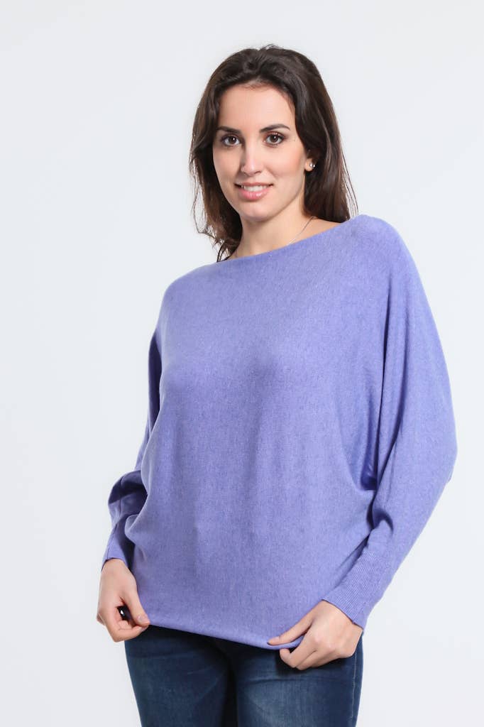 TINA Stephens Italy/Tees By Tina – Engroshandel Pullover - Dame – Mylah seriøst blød batwing sweater (BLS413)60