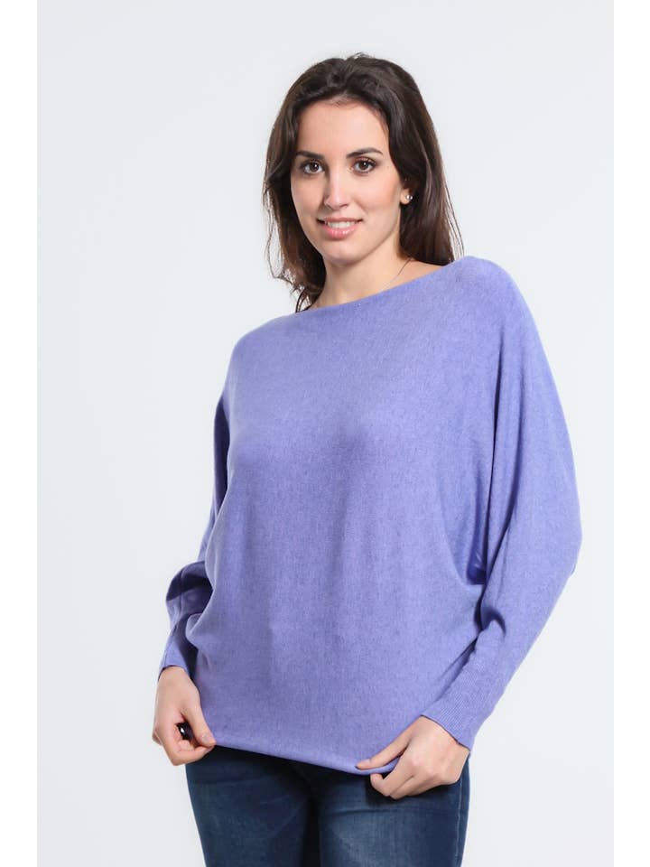 TINA Stephens Italy/Tees By Tina – Großhandel Strickpullover – Damen – Mylah Seriously Weicher Fledermaus-Pullover (BLS413)60