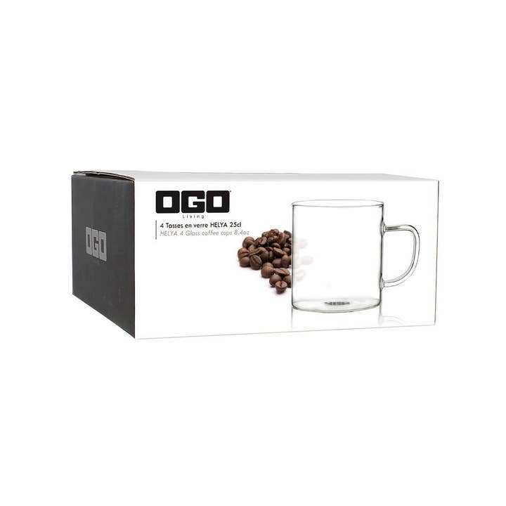 Ogo living - Wholesale Coffee/Tea Cup - Helya 25cl borosilicate glass cups, set of 46