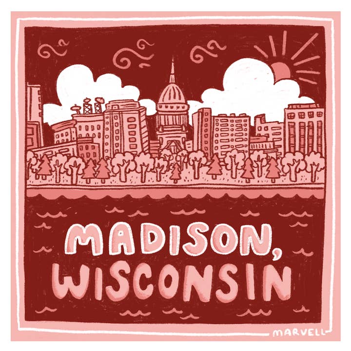 POSTER MADISON voor wholesale door Lauren Marvell Illustrations