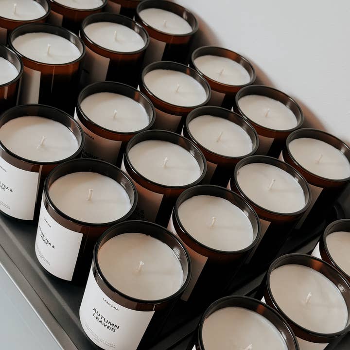 Lampara - Wholesale Travel candles - 180g Soy Candles in Amber Jar | Minimalist