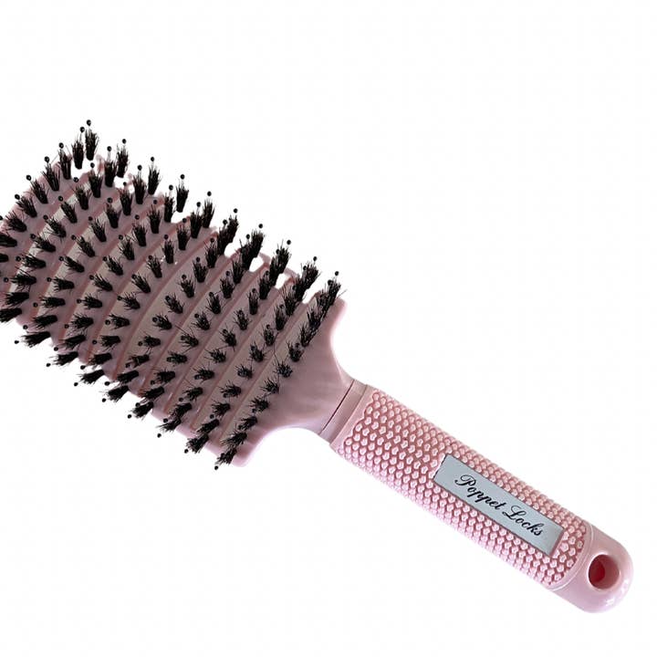 Poppet Locks - Wholesale Hair brush/comb - Baby Pink hair brush2