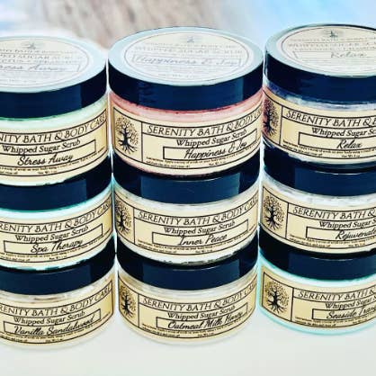 Vochtinbrengende scrub met slagroom voor wholesale door Serenity Bath and Body Care