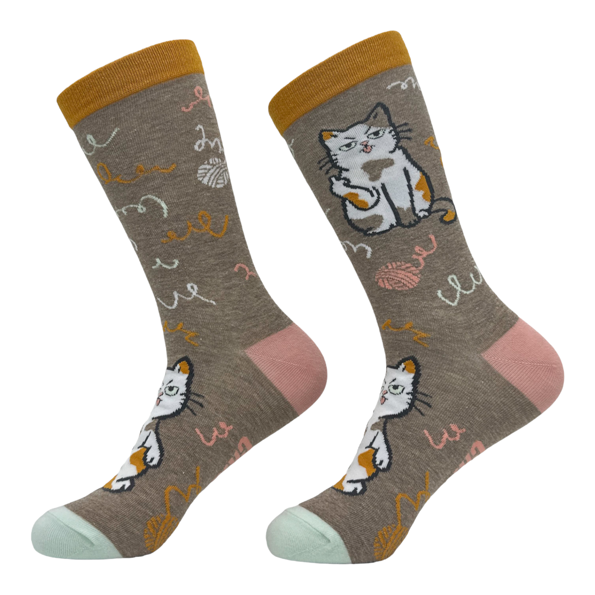 Women's Cat Flipping The Bird Socks Funny Jerk Mean Kitten for wholesale on Faire1