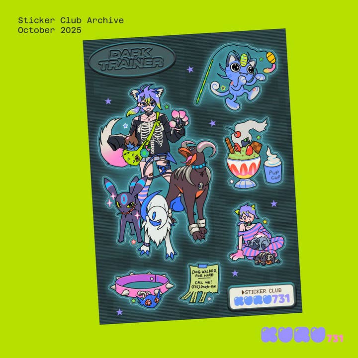 Dark Trainer Sticker Sheet for wholesale by kuru731