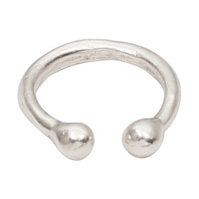 Handmade Brass Ring In Silver Plated - NR6107 for wholesale by Chanour