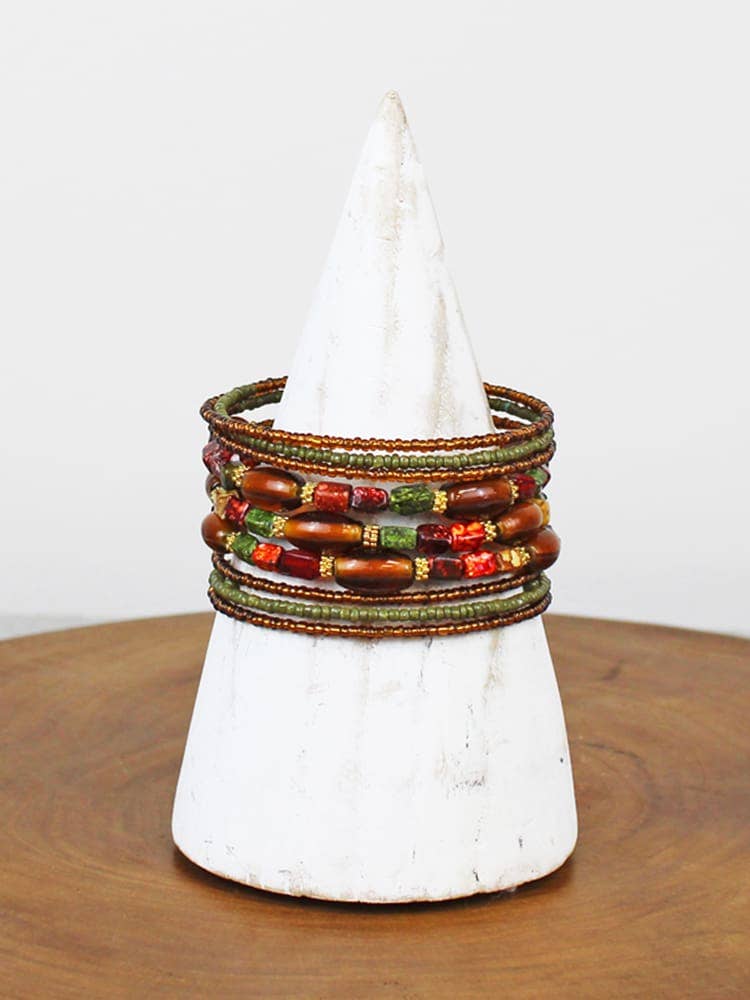 Suzie Blue – wholesale Beaded bracelet – DC6502M BEADED SPIRAL BRACELET1