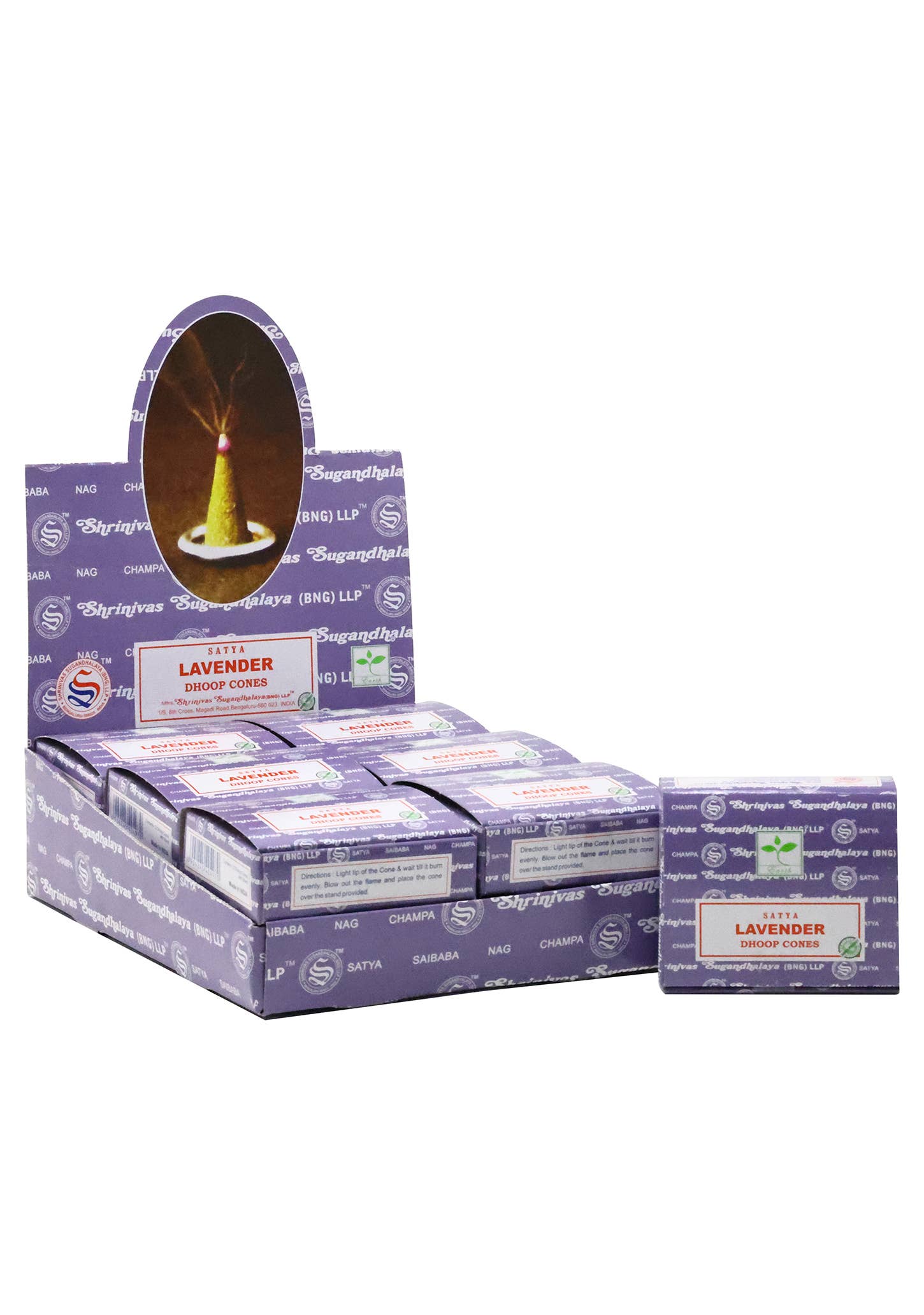 Namaste - Wholesale Wierook - Doos met 12 dhoop kegels en houder3