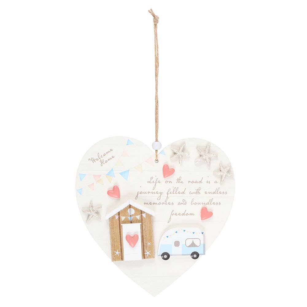 WONDER IMPORTS AUSTRALIA - Wholesale Ornament - Life on the Road Shell Caravan Hanging Heart1