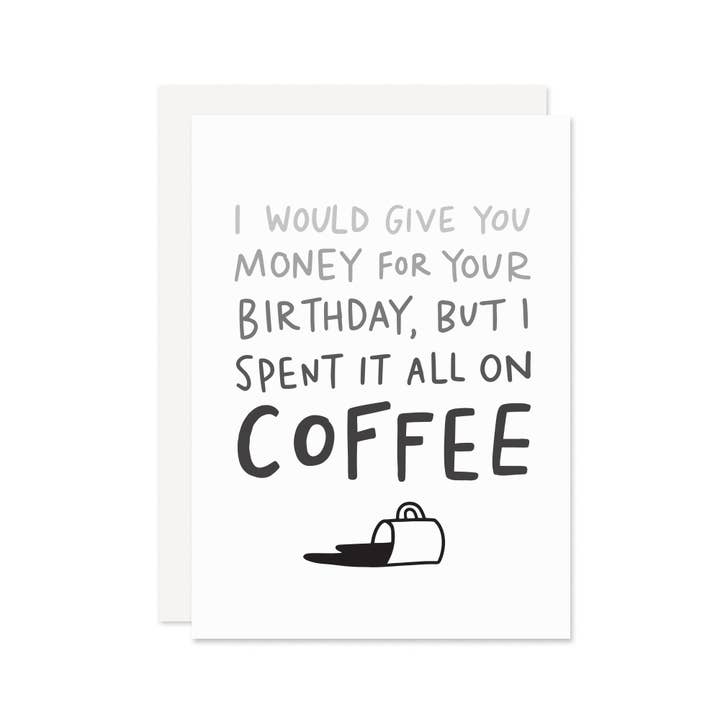 Bday Coffee Card for wholesale by Hello Doodle