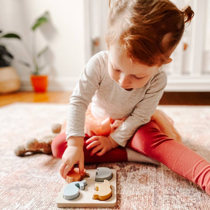Ali+Oli – wholesale Pussel - Barn – Baby mjuk silikon Mini-djur pussel (4pc) Leksaker för småbarn