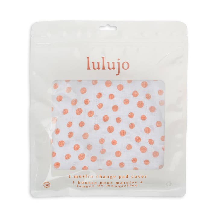 Funda para cambiador de muselina de algodón – Puntos (81 cm x 41 cm) para venta al por mayor de Lulujo Baby