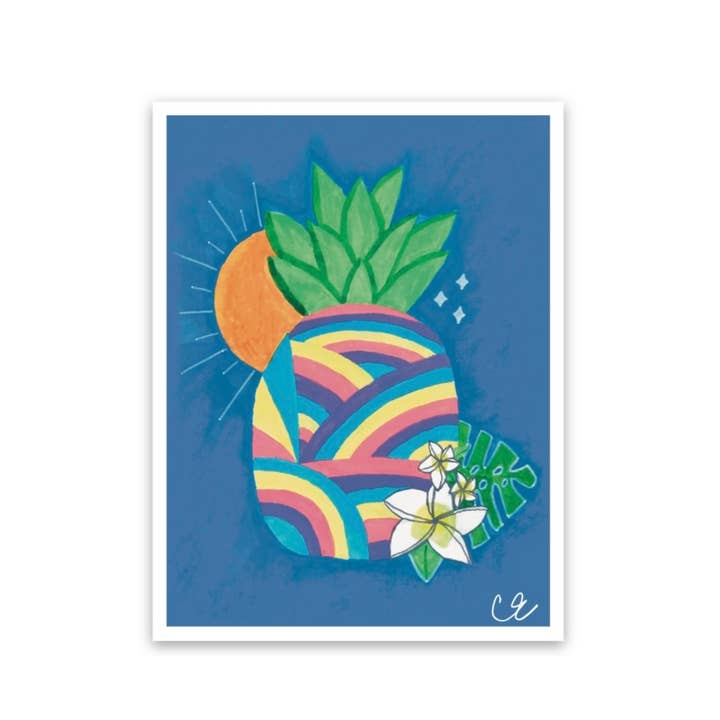 Catalina Eddie Design Co – wholesale Klistermärke – Målad ananas