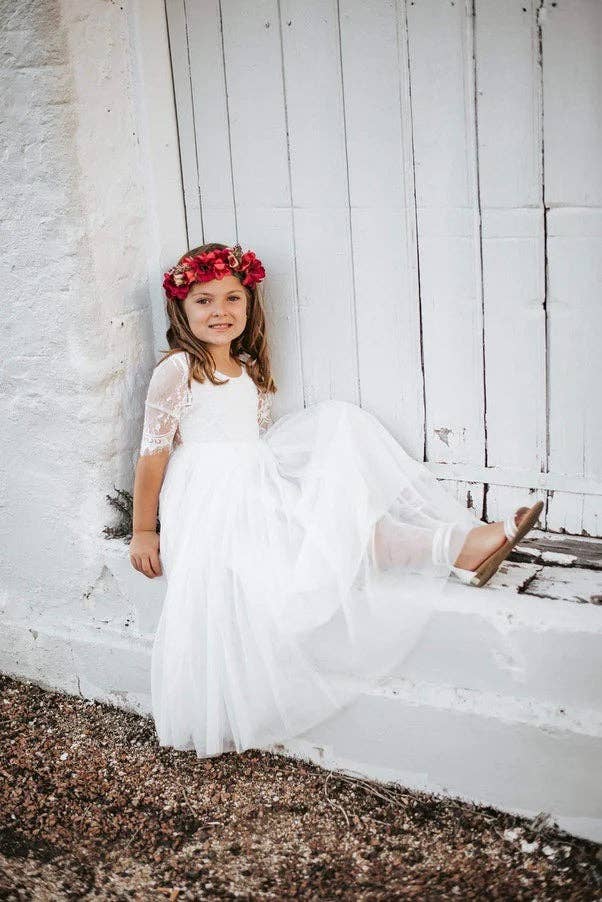 A Little Lacey - Wholesale Dress - Kids - Maia White Lace Dress9
