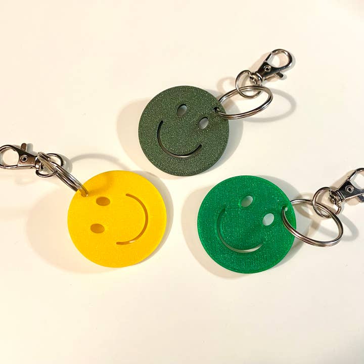 3D Printed Smiley Keychain :) for wholesale by Plant Voyage