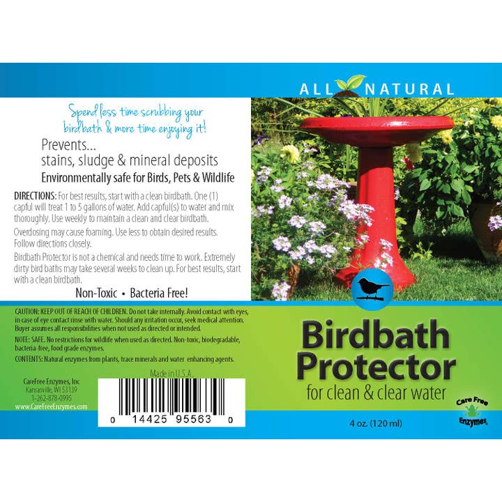 Carefree Enzymes – wholesale Bird bath – Birdbath Protector 4 oz