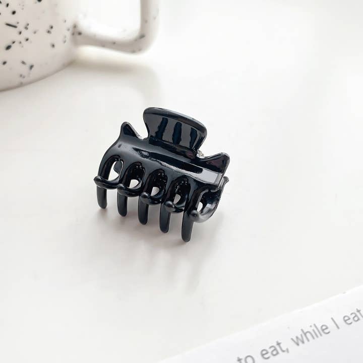 ACCITY - Wholesale Hair Clip - Women's - Mini 1.5cm Hair Claw, Tortoise & Black Bang Clips_CWAHA07193