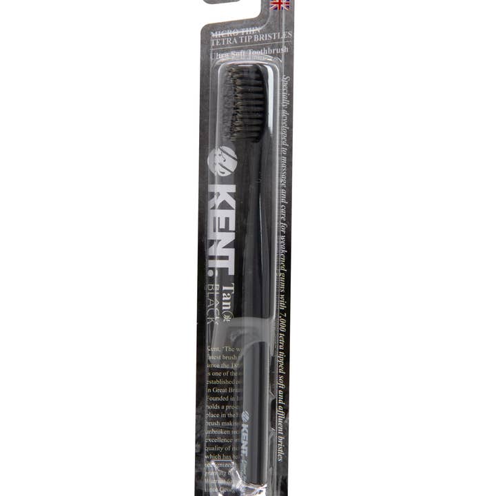 KEY Company - Wholesale Toothbrush - Kent ORALS Charcoal Toothbrush Black/White