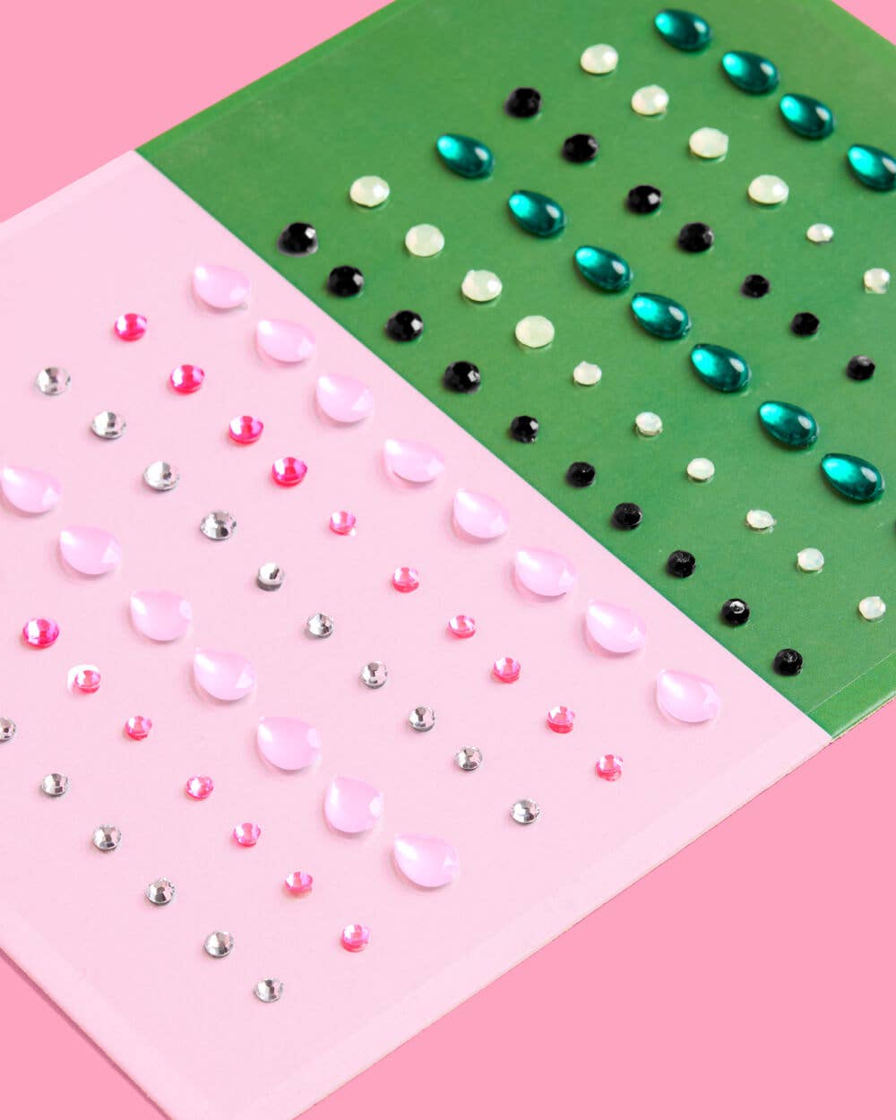 xo, Fetti - Wholesale Temporary Tattoo - Pink and Green Witch Face Gems | Halloween makeup, sparkle2