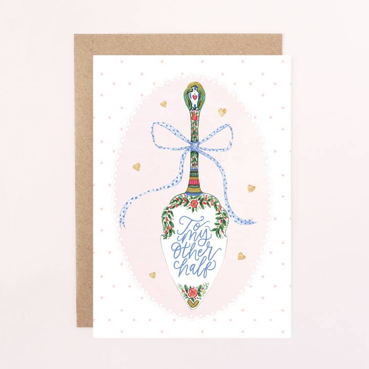 To My Other Half, bow Card, Cake Slice, Love Card , Blank for wholesale by Felicity Designs