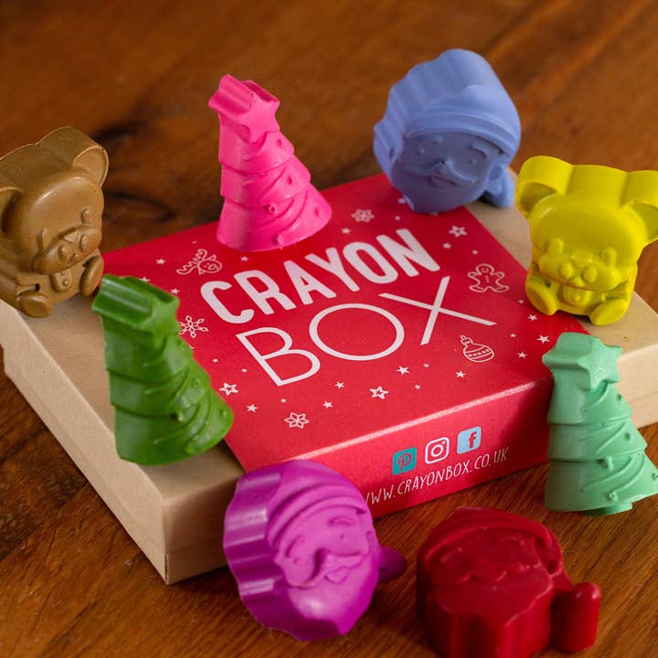 Crayon Box Crayons - Wholesale Crayons - Kids & Baby - Christmas Shaped Wax Crayons – Eco-Friendly Gift Set for Kid