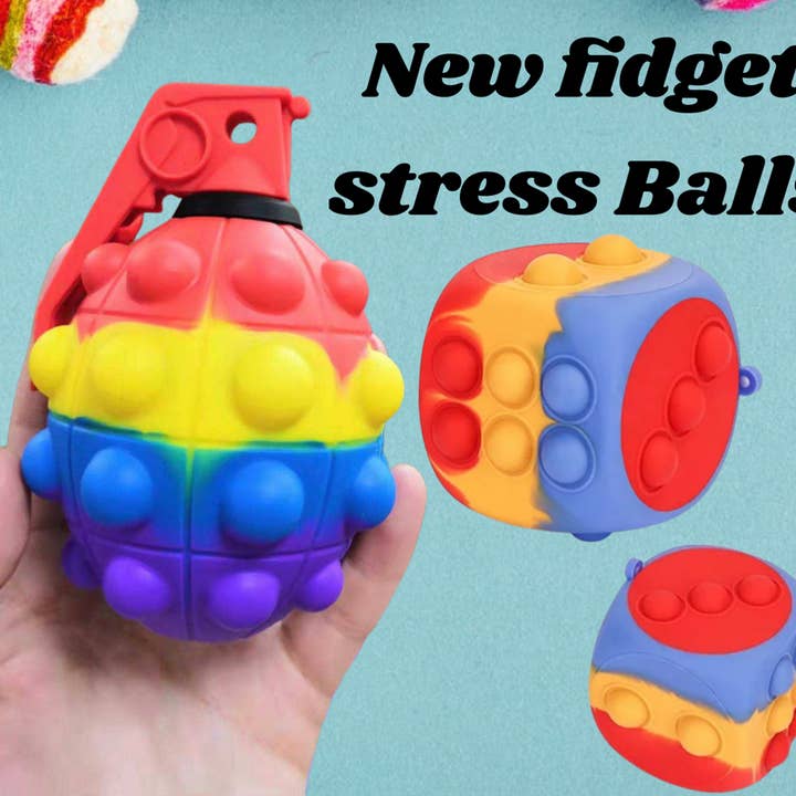 Ny regnbåge Fidget Pop stress bollar driva Pop Bubble Pop för wholesale av AlexisandGreenberg
