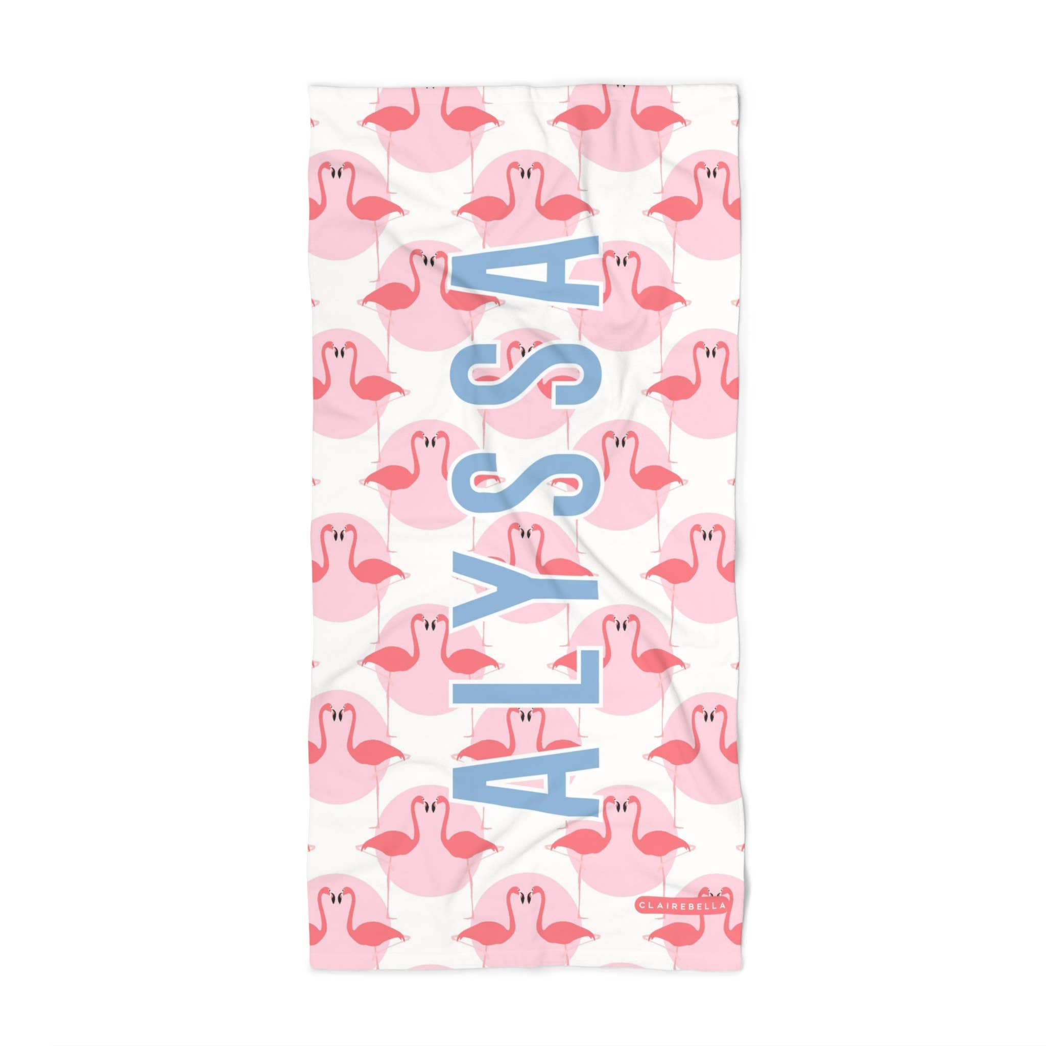 Clairebella Personalized Gifts & Pillows - Wholesale Beach Towel - Flamingo Towel | Custom Beach Towels | Cotton Beach Towel1