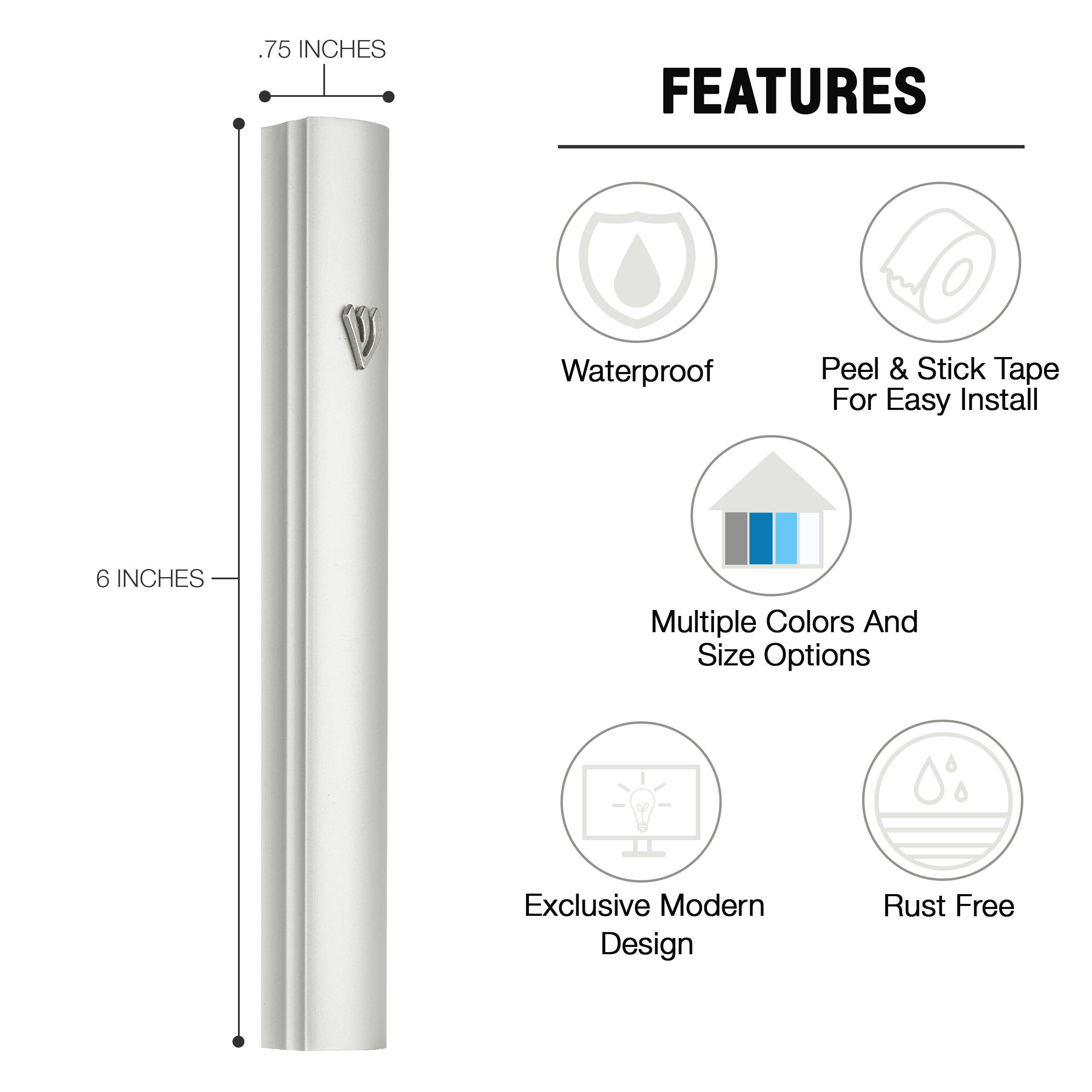A&S Mezuzot - Vente Décorations de table - Étui Mezouza en aluminium25