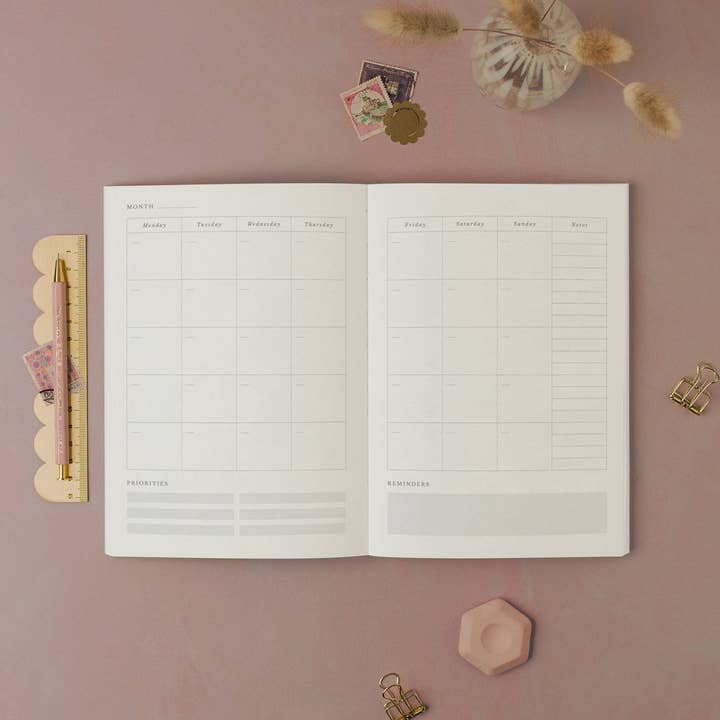 Sister Paper Co. - Wholesale Planner - Rhythm Monochrome Daily Planner | Undated Diary | Stationery2