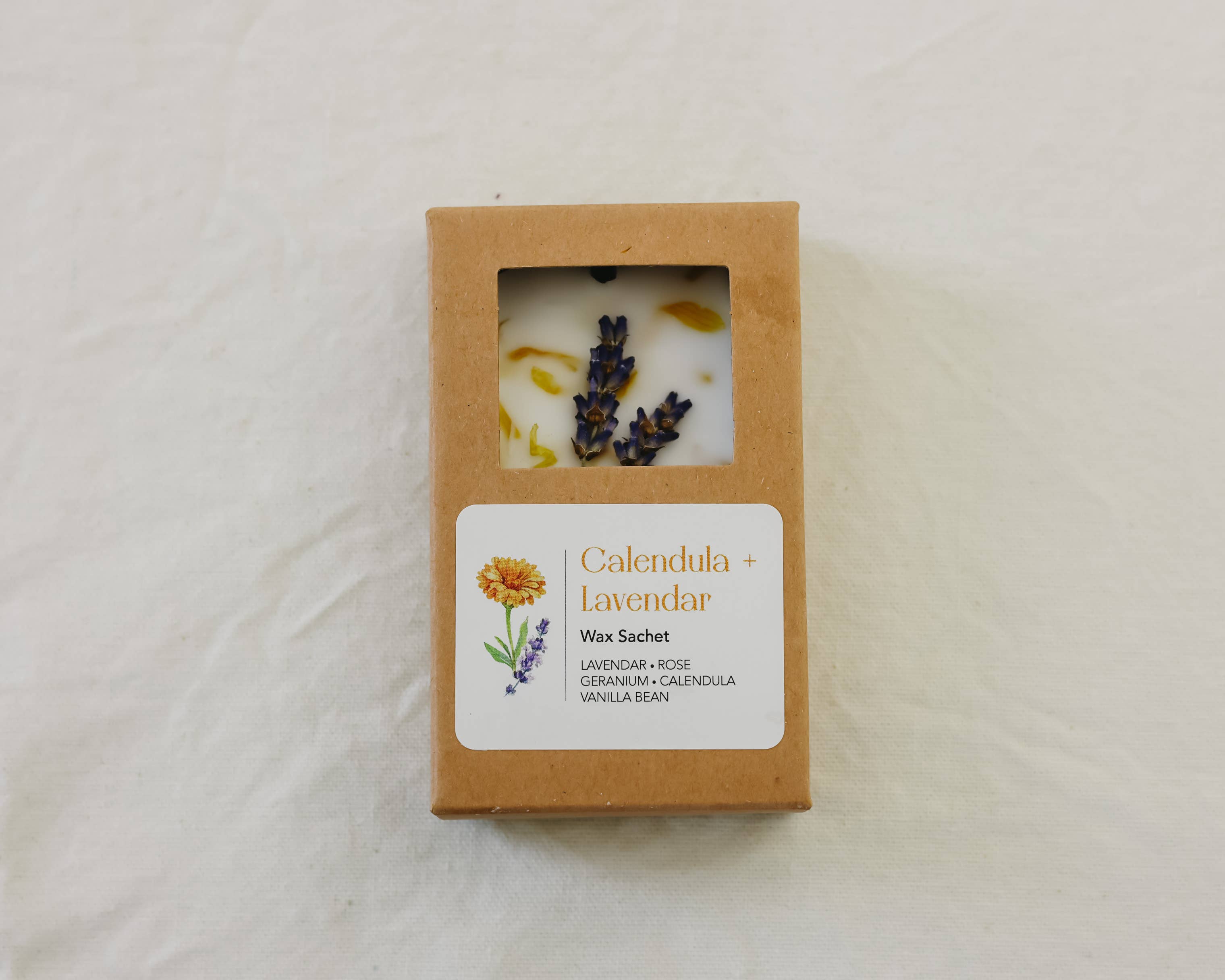 Florissant Collective - Wholesale Sachet - Calendula + Lavender Wax Sachet3