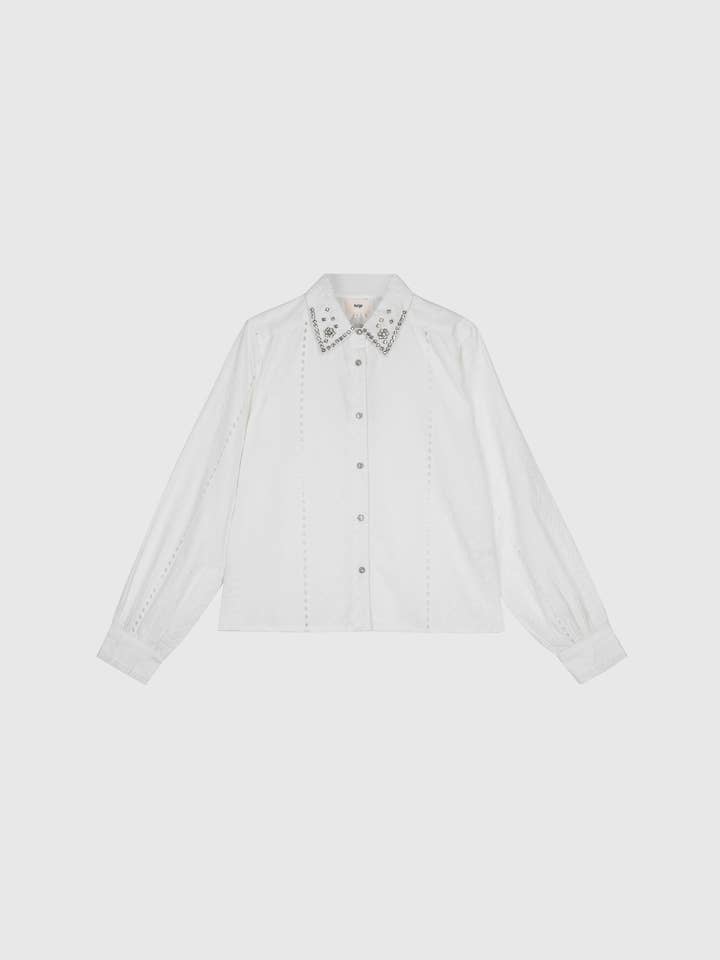 An'ge - Wholesale Button Down Shirt - Women's - SELIANY SHIRT white4