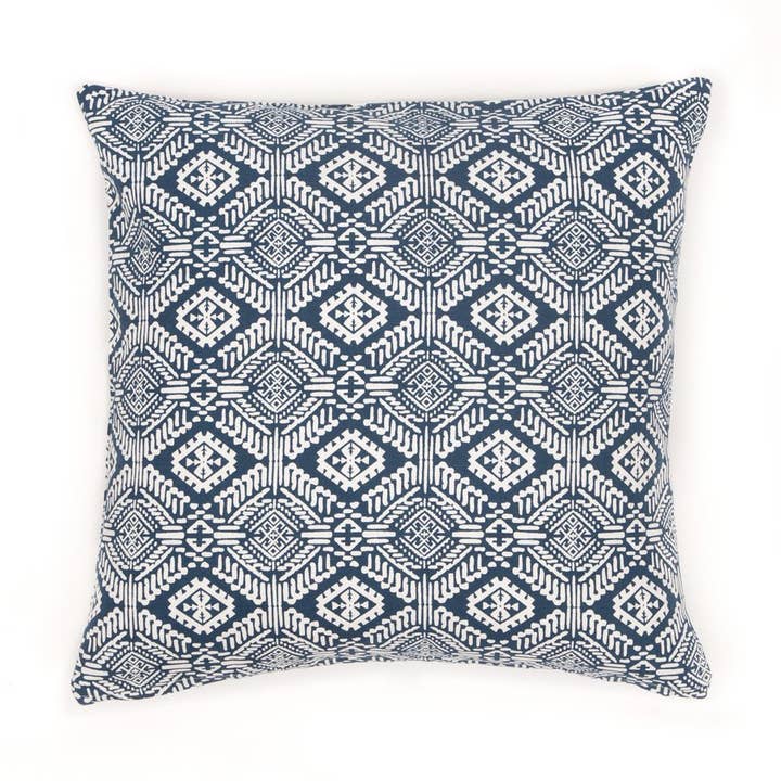 Omar Cushion Cover in Blue for wholesale by Tikauo
