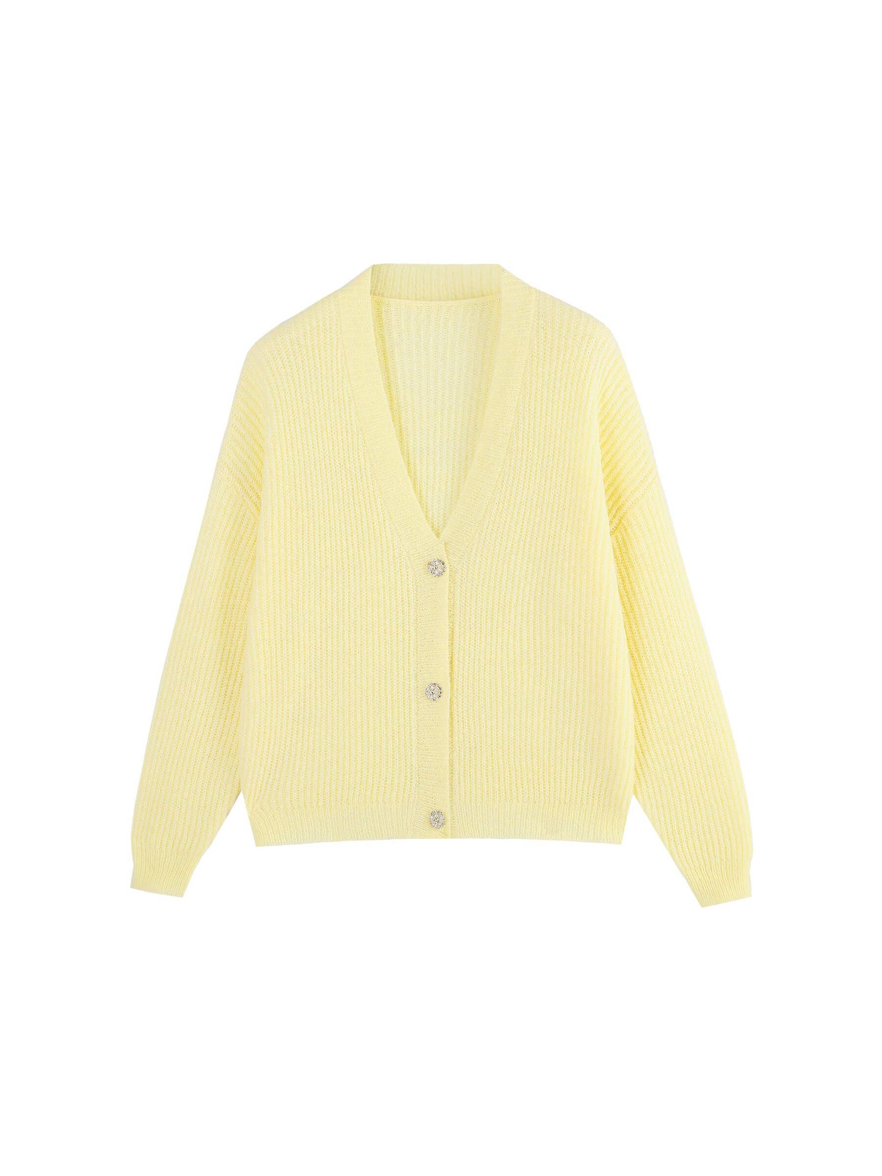 CUBIC – Engroshandel Cardigan - Dame – Casual ribstrikket cardigan med V-hals26