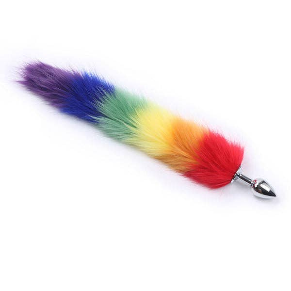 Mix Match Colors Super Long Fox Tail Anal Plug Adult Pleasure Toy - MOQ 10 Pcs for wholesale on Faire3