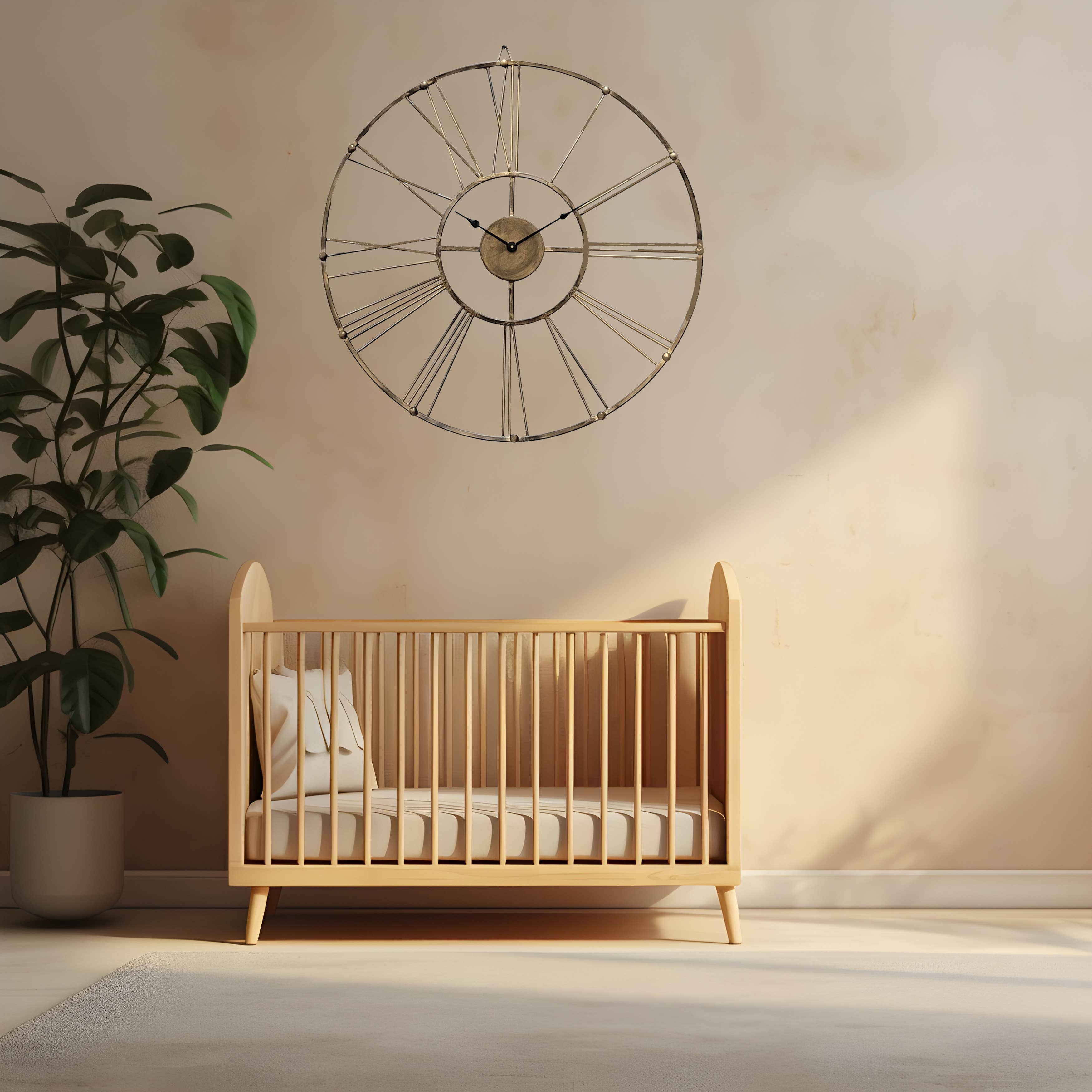 Quickway Imports - Wholesale Wall Clock - Antique Gold 30 in Dia Metal Wall Clock - Roman Numerals6