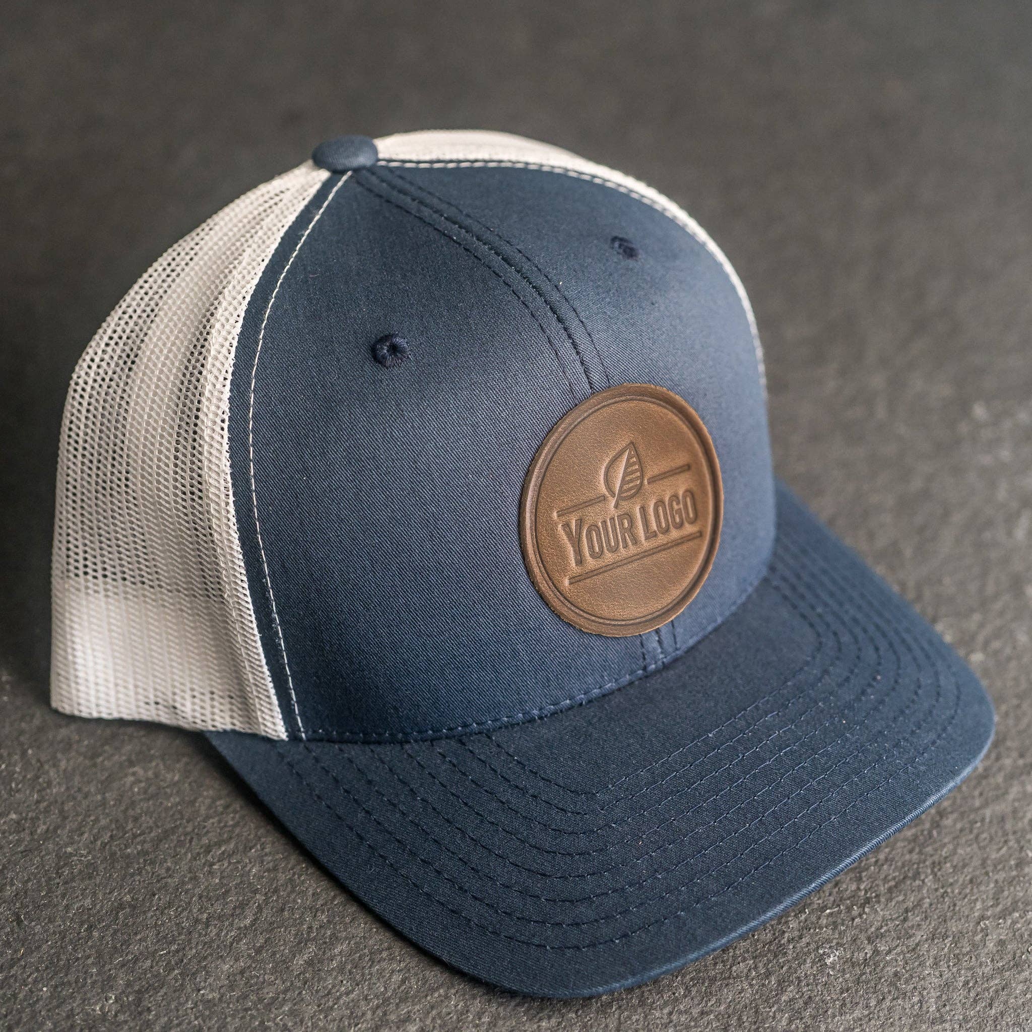 Ox & Pine - Wholesale Trucker Hat - Unisex - Your Logo on a Leather Patch Trucker Style Hat7