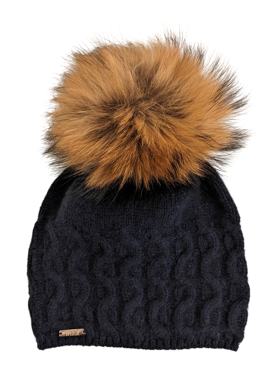Frost Hats – Gorro - Mulher por atacado – Gorro de Malha de Cabo 50% Caxemira 50% Merino c/ Pom Pom de Pêlo Removível2