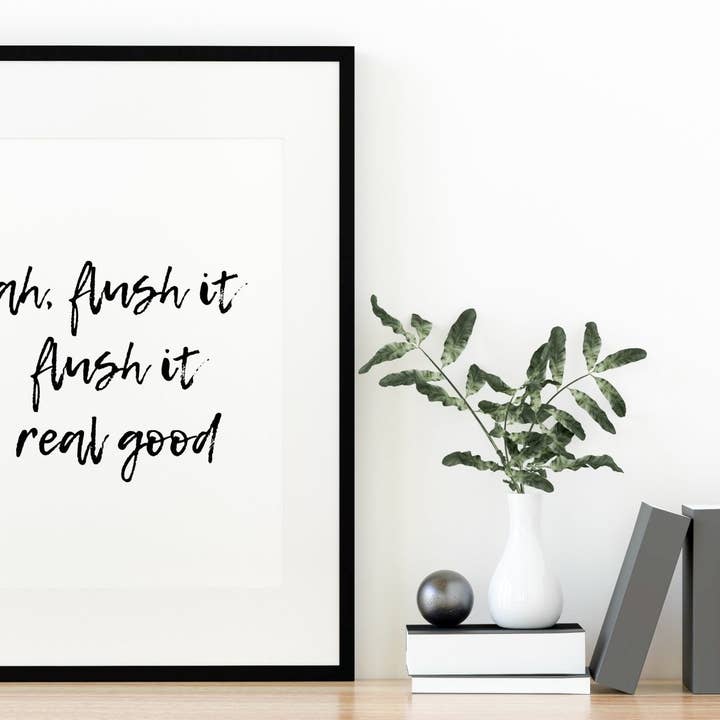 Moonshine Prints – wholesale Bathroom sign – Ah Flush It Toilet Print2