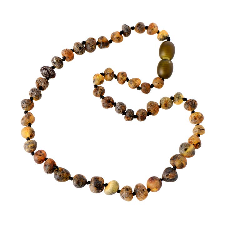 Green Baroque Raw Baltic Amber Necklace for wholesale by The Natural Amber