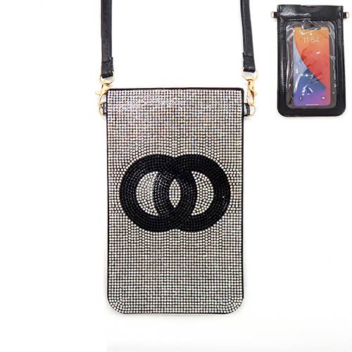 SP Sophia Collection - Wholesale Crossbody Bag - Women's - Rhinestone Crystal Studded Crossbody Cellphone Bag w/ Strap3