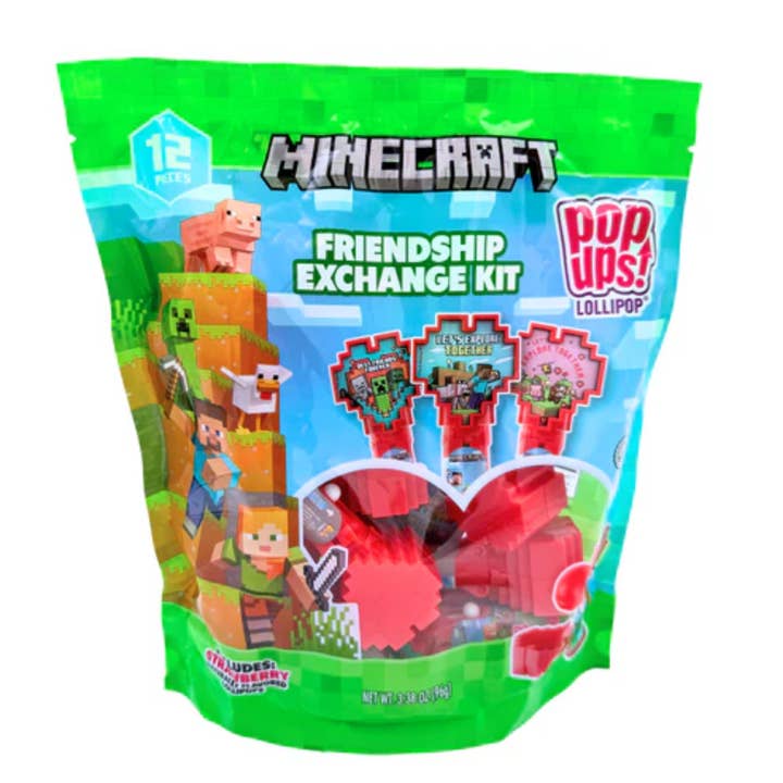 Saco de Lollipops Mini Pop Ups de Dia dos Namorados do Minecraft - 6 unidades por atacado de I Got Your Candy