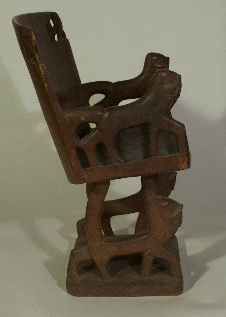 The Niger Bend – wholesale Stol – Lejon & fiskmotiv stol — vintage5