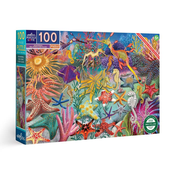 Seahorses, Sea Stars & Sea Slugs 100 Pc Puzzle for wholesale by eeBoo