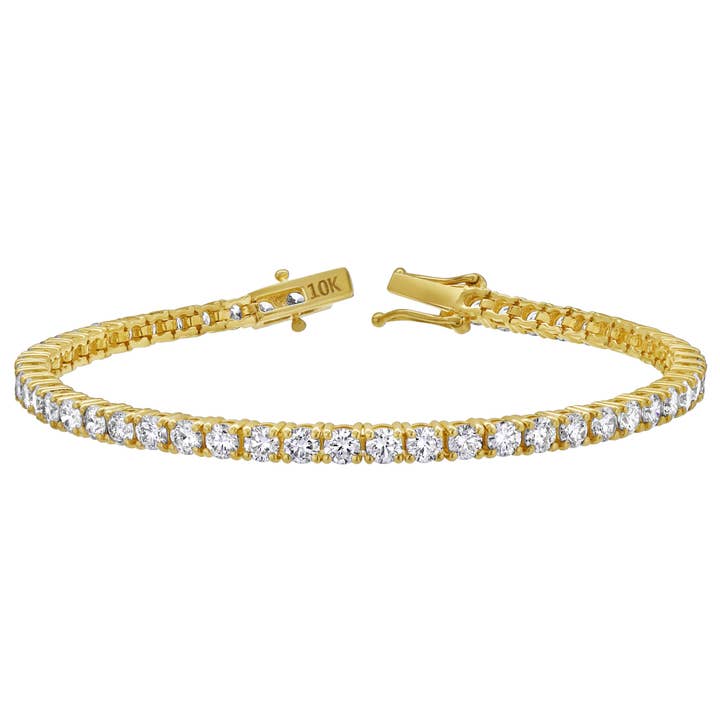 30Luv 10K Yellow Gold Lab Grown Diamond Tennis Bracelet - 3.2mm for wholesale by LuvMyJewelry (LMJ)