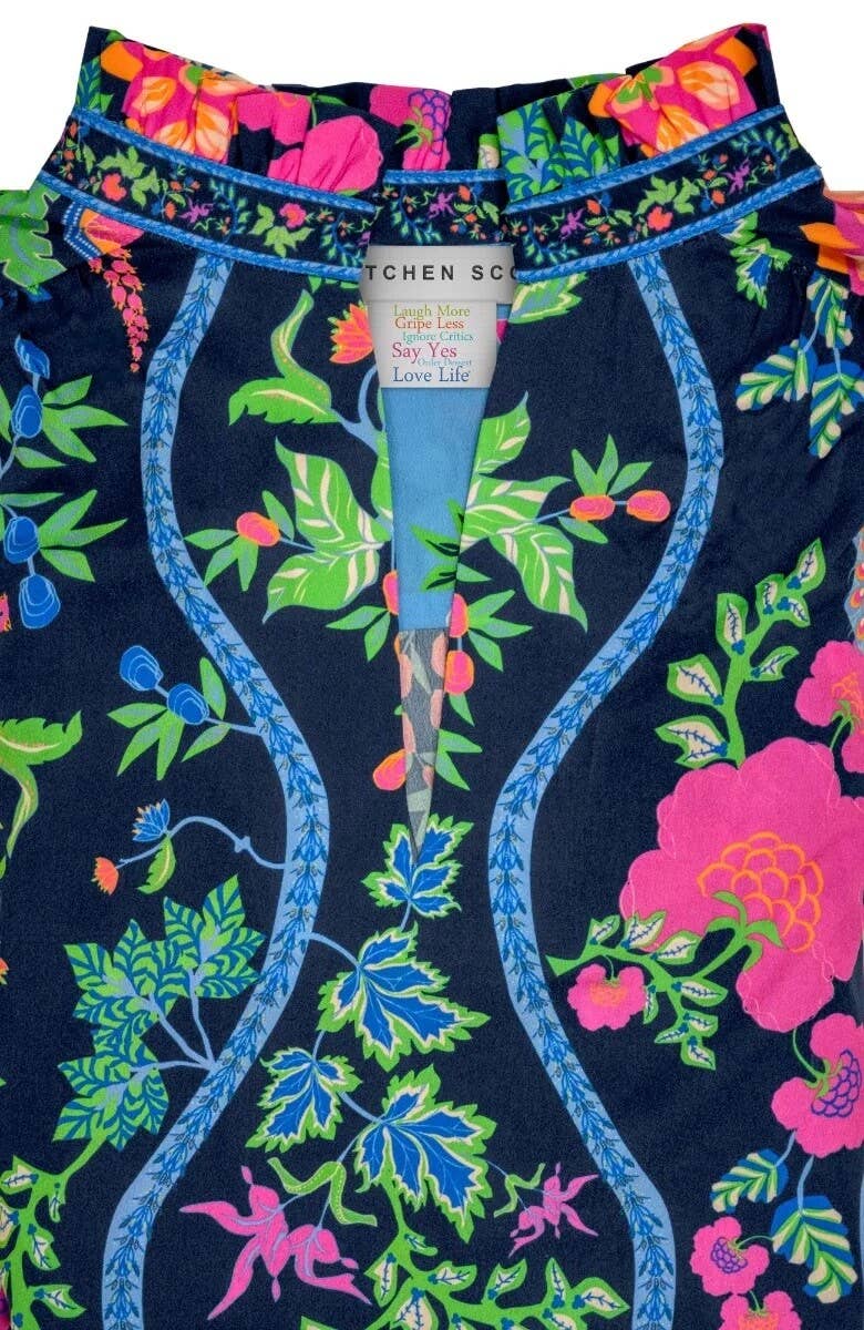 Gretchen Scott LLC - Wholesale Tunic - Women's - Ruffleneck Tunic - Jungle Symphony5