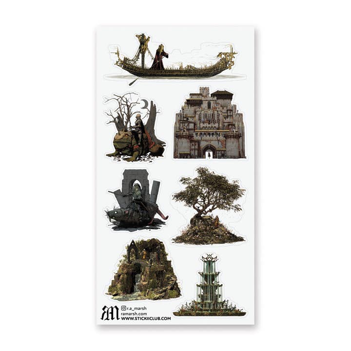 Echos alter Königreiche Stickerbogen für den Großhandel von STICKII