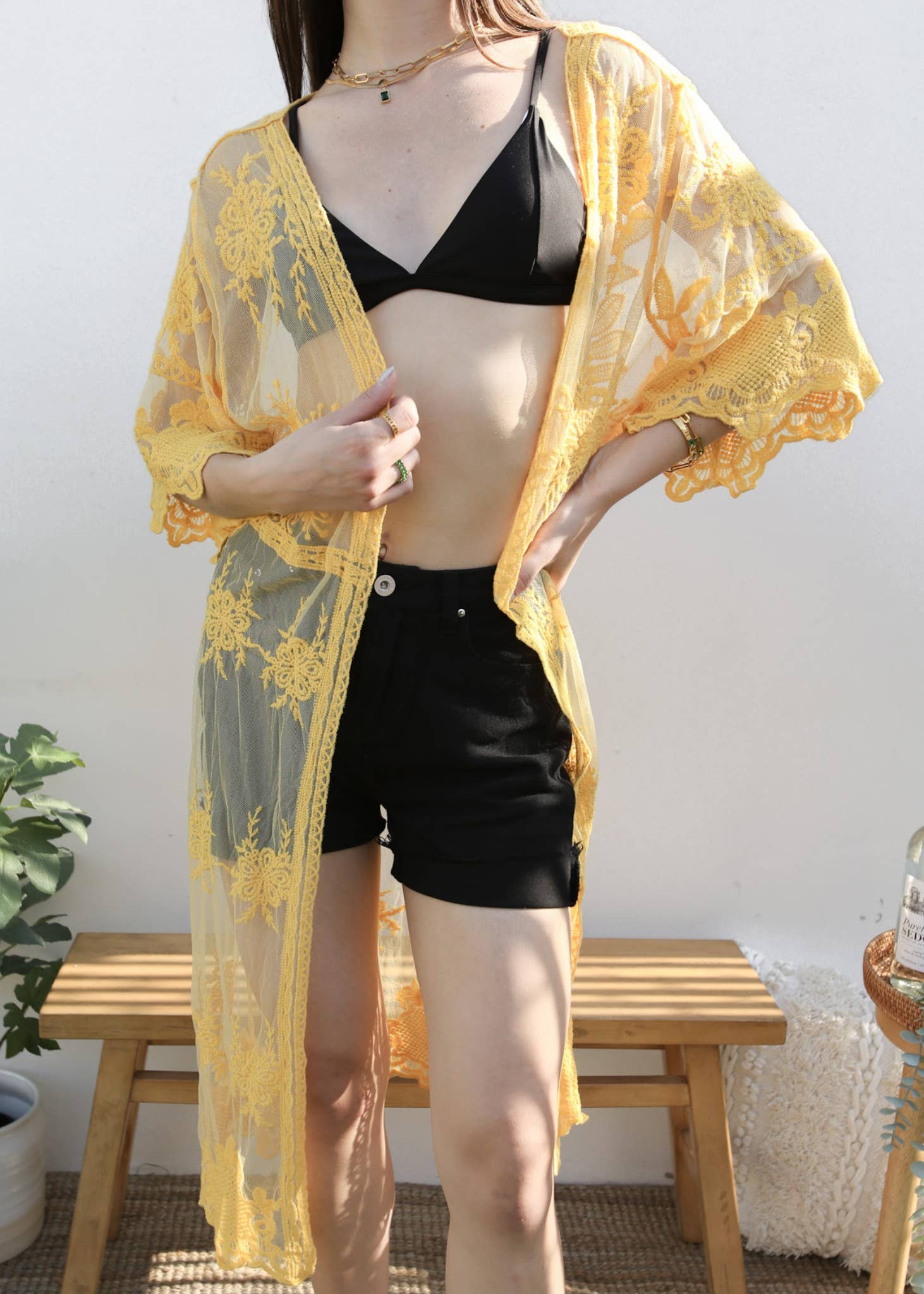 Anna Kaci Wholesale - Wholesale Kimono - Women's - Long Floral Lace Embroidered Kimono19